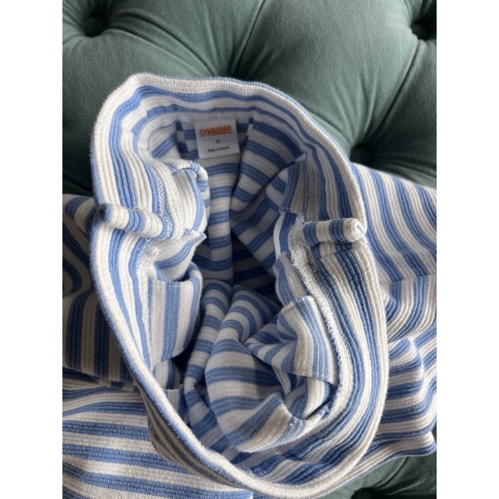 Gymboree skirt girl’s 8 Spring Prep white blue stripe pleat **READ**